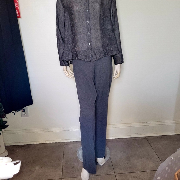J. Jill Pants - NWT J. JILL MEDIUM / LARGE GRAPHITE GRAY COTTON MODEL SOFT PANTS